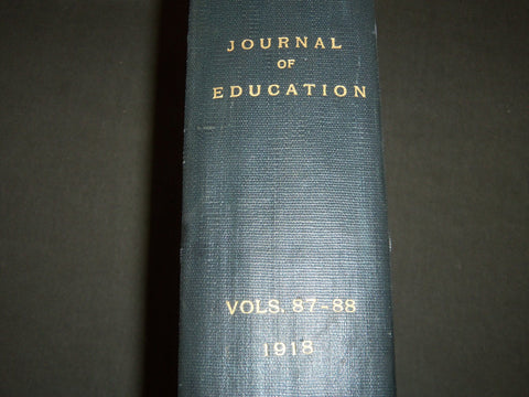 1918 JANUARY-DECEMBER JOURNAL OF EDUCATION BOUND VOLUME - COMPLETE YEAR - R 890