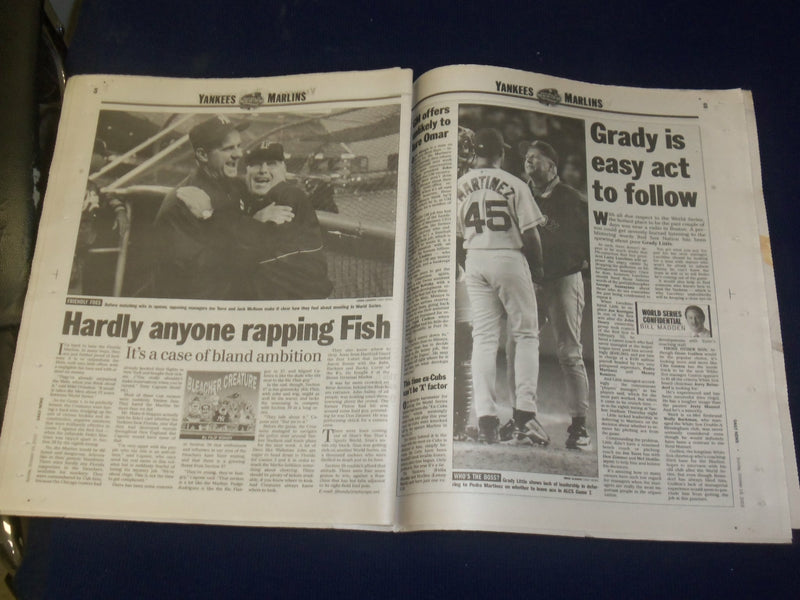 2003 OCT 19 NY DAILY NEWS NEWSPAPER - MARLINS BEAT YANKEES IN GAME 1 - NP 4081
