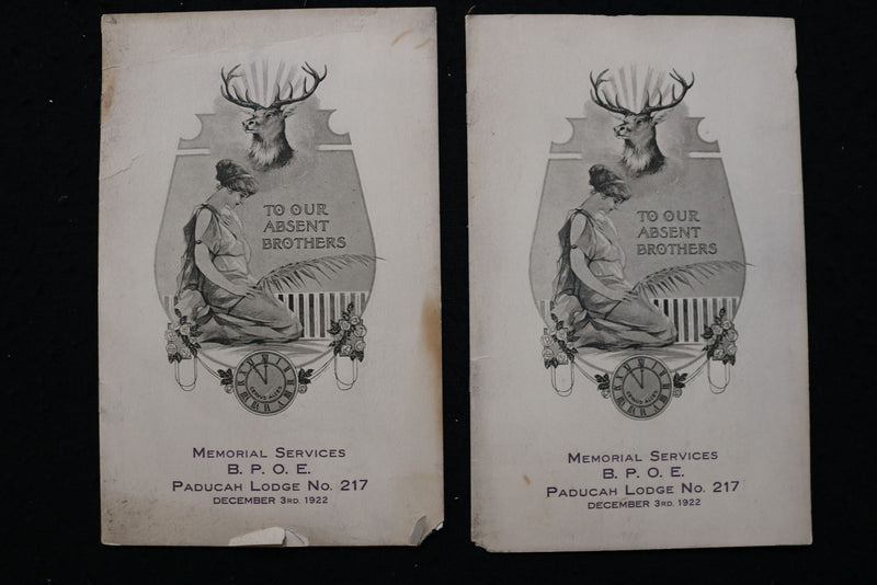 1903-1928 B.P.O. OF ELKS MEMORIAL PROGRAMS - LOT OF 17 - K 3052