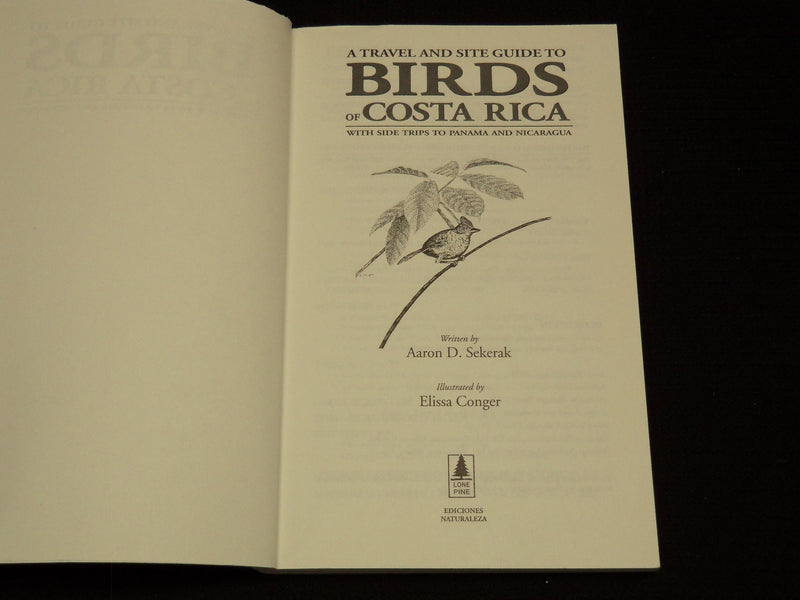 1996 BIRDS OF COSTA RICA SOFTCOVER BOOK BY TRAVEL & SITE GUIDE - KD 7756