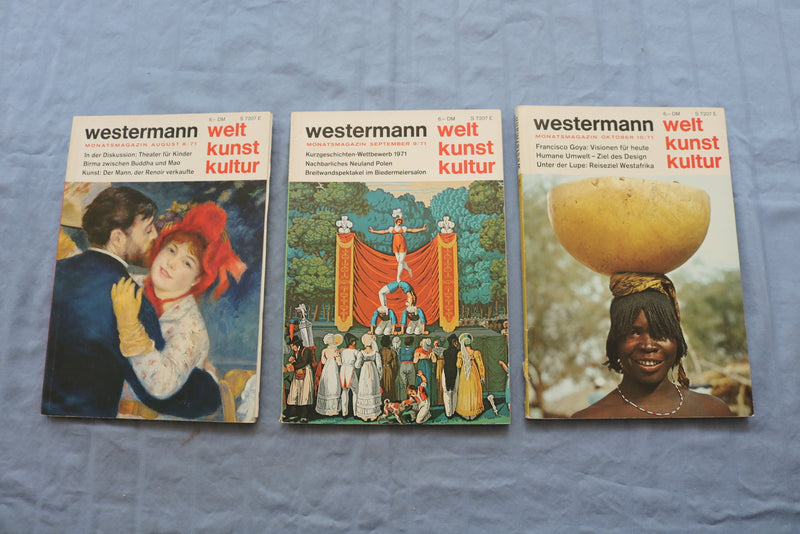 1971-1973 WESTERMANN MONATSMAGAZIN MAGAZINE - LOT OF 20 - GERMAN TEXT - O 3339