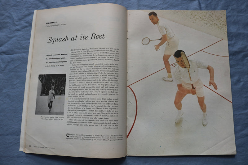 1958 FEBRUARY 10 SPORTS ILLUSTRATED MAGAZINE - SALAUN & MATEER COVER - ST 5505S