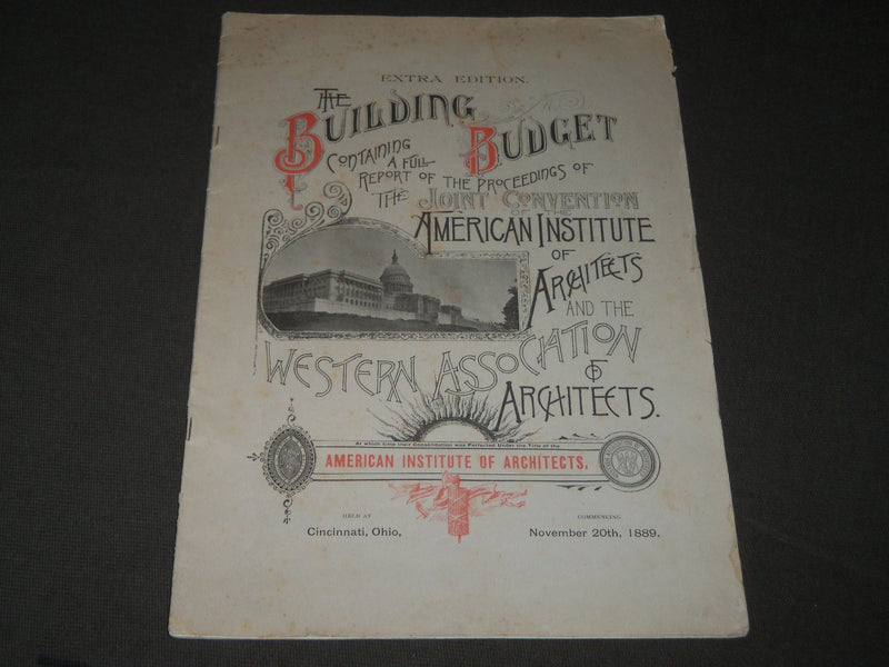 1889 NOVEMBER 20 THE BUILDING BUDGET MAGAZINE - EXTRA EDITION - J 2750