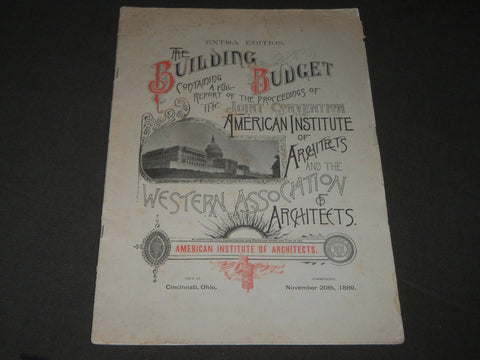 1889 NOVEMBER 20 THE BUILDING BUDGET MAGAZINE - EXTRA EDITION - J 2750