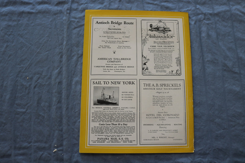 1927 AUGUST 13 SAN FRANCISCO NEWS LETTER MAGAZINE - MARIN HILLS - ST 5509L