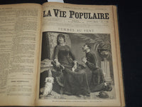 1884 JAN-MAR LA VIE POPULAIRE MAGAZINE BOUND VOLUME #1- EMILE ZOLA - KD 7462C