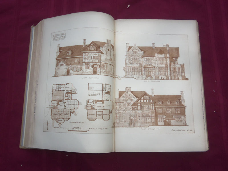 1899 JAN-DEC THE BUILDER U. K. MAGAZINE BOUND VOLUMES - 2 VOLS - FOLD OUTS - C 5