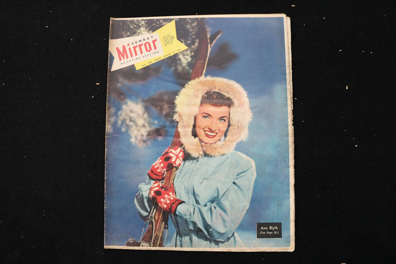 1949 JANUARY 16 SUNDAY MIRROR MAGAZINE - ANN BLYTH COVER - E 26295