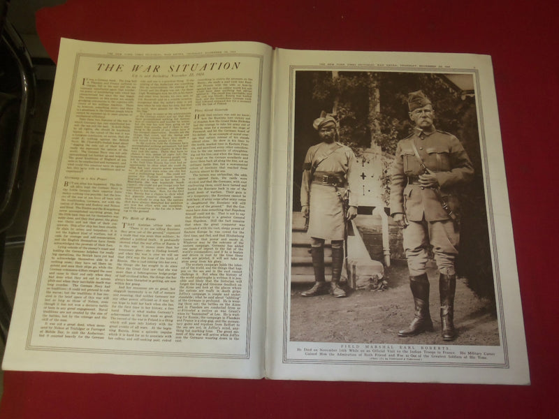 1914 NOVEMBER 26 NY TIMES PICTORIAL WAR EXTRA SECTION - GERMAN SOLDIERS- NP 3938