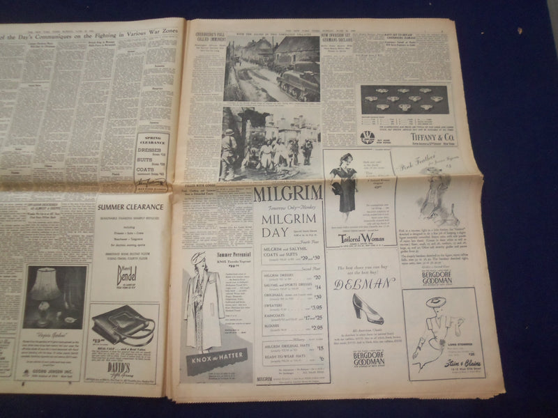 1944 JUNE 18 NEW YORK TIMES - AMERICANS THREATEN TO TRAP CHERBOURG FOE - NP 6571