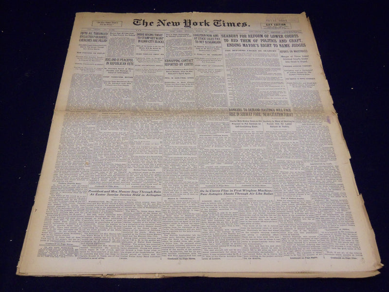 1932 MARCH 28 NEW YORK TIMES - KIDNAPPING CONTACT BY CURTIS - NT 4099