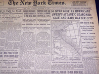 1936 SEPT 19 NEW YORK TIMES - 54 LINES LOST HURRICANE SWEEPS ATLANTIC - NT 2064