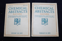 1953 CHEMICAL ABSTRACTS SEMI-MONTHLY MAGAZINE-LOT OF 21 -VOL. 47 #S 2-22 -O 3377