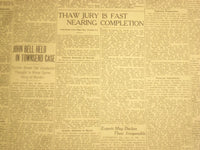 1907 JANUARY 29 THE BOSTON HERALD - HARRY THAW JURY IS NEARING COMPLETION- BH 25