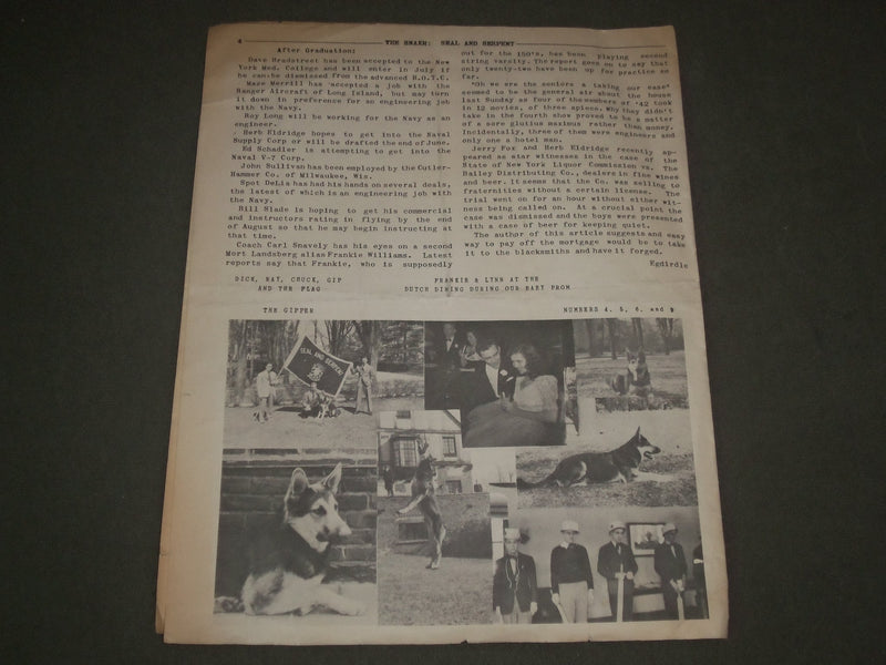 1942 MARCH THE SNAKE CORNELL UNIVERSITY NEWSPAPER - J 2624