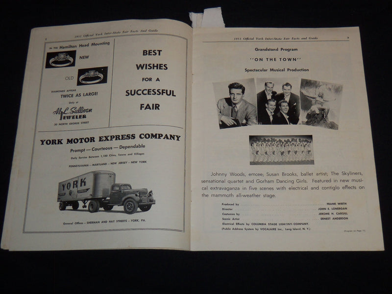1951 YORK INTER STATE FAIR 100TH ANNIVERSARY OFFICIAL PROGRAM - J 8689
