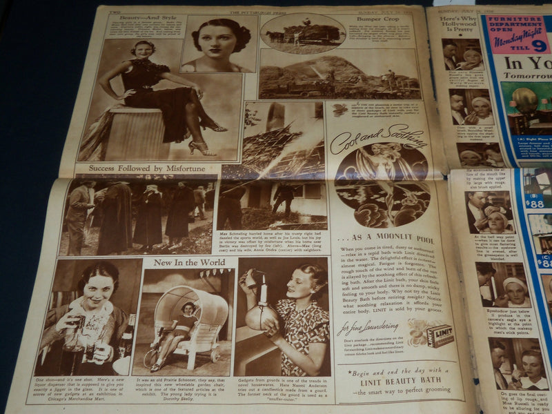 1936 JULY 26 PITTSBURGH PRESS SUNDAY METOR GRAVURE - MCGRAW -HUGGINS - NP 4544
