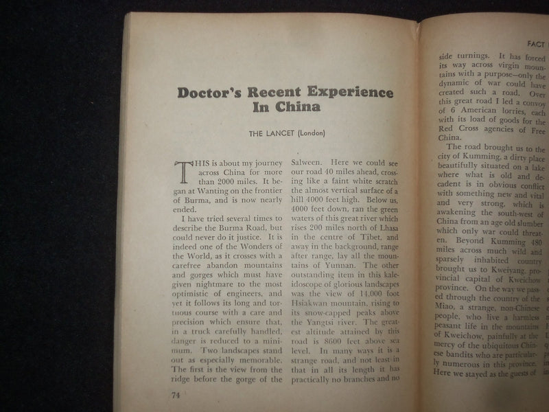 1942 SEPTEMBER FACT DIGEST MAGAZINE - ENTERTAINING/INSTRUCTIVE ARTICLES - J 9991