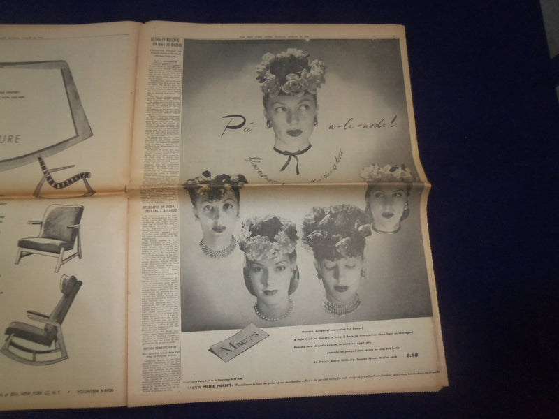 1945 MARCH 18 NEW YORK TIMES -COBLENZ FALLS IN SWIFT ASSAULT BY 3D ARMY- NP 6669