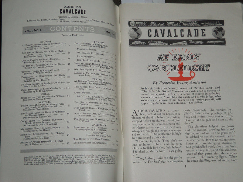 1937 MAY AMERICAN CAVALCADE MAGAZINE - DIGEST - VOLUME 1 NO. 1 - J 2429