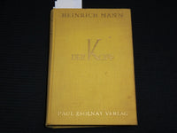 1925 DER KOPF HARDCOVER BOOK BY HEINRICH MANN - GERMAN - KD 7421
