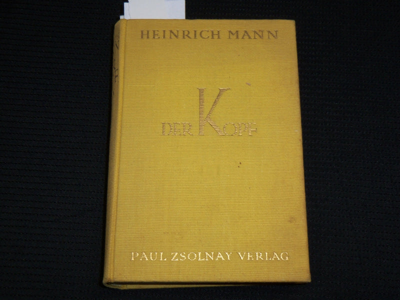 1925 DER KOPF HARDCOVER BOOK BY HEINRICH MANN - GERMAN - KD 7421