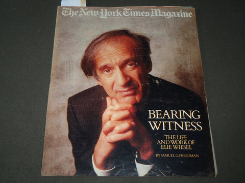 1983 OCTOBER 23 NEW YORK TIMES MAGAZINE SECTION - ELIE WIESEL COVER - J 3105