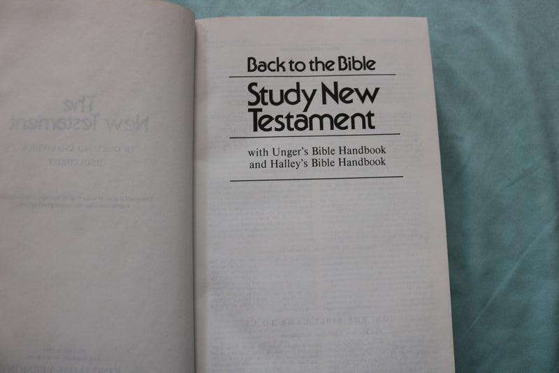 1979 BACK TO THE BIBLE, STUDY NEW TESTAMENT HARDCOVER BOOK  - KD 9667