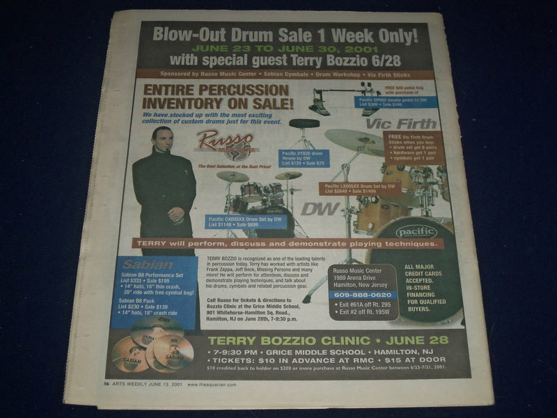 2001 JUNE 13-20 AQUARIAN WEEKLY NEWSPAPER - OLD 97'S COVER - J 1178