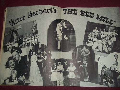 1947 VICTOR HERBERT'S THE RED MILL THEATER PROGRAM - STONE & STROMBERG - II 2134