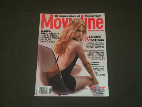 2000 JUNE MOVIELINE MAGAZINE - MENA SUVARI COVER - B 1184