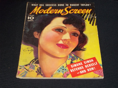 1937 JUNE MODERN SCREEN MAGAZINE - LUISE RAINER FRONT COVER - E 14528