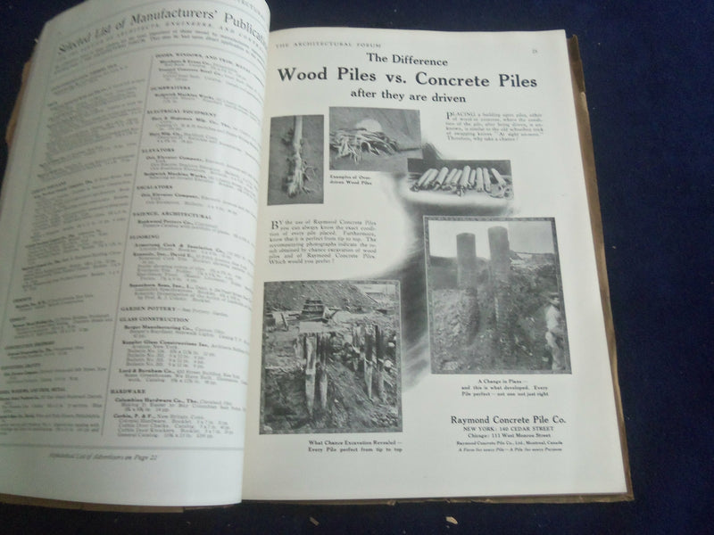 1917 SEPTEMBER THE ARCHITECTURAL FORUM MAGAZINE - PHOTOS, STORIES & ADS- ST 7298