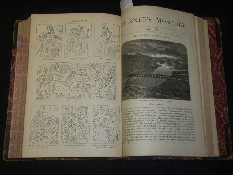 1870-1871 SCRIBNER'S MONTHLY MAGAZINE BOUND VOLUME NO. 1 - NICE ILLUS - JC 33