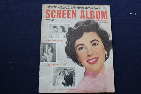 1951 SUMMER SCREEN ALBUM MAGAZINE - ELIZABETH TAYLOR COVER - E 9162