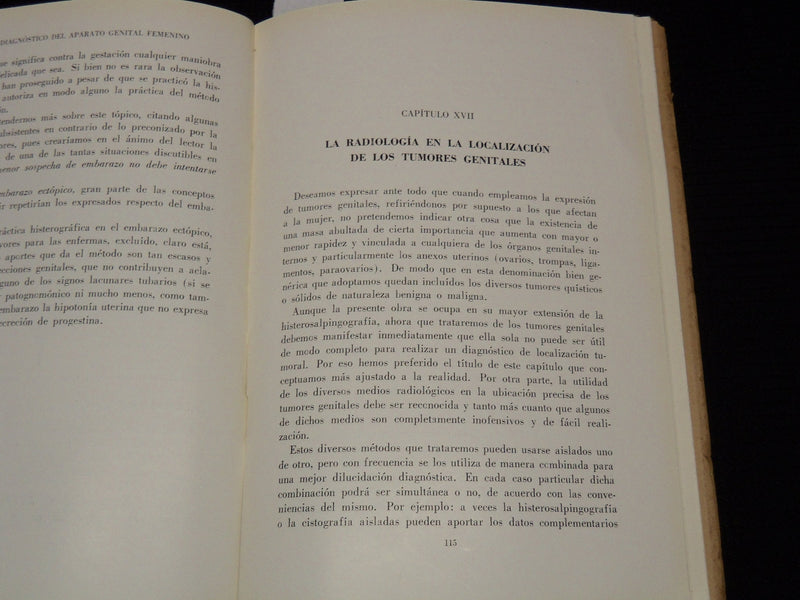 1953 ROENTGENDIAGNOSTICO DEL APARATO GENITAL FEMENINO BY JUAN ZORRILLA - J 7421