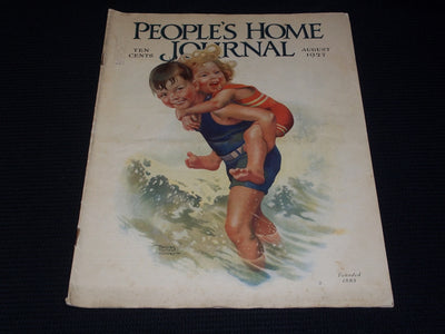 1927 AUGUST PEOPLE'S HOME JOURNAL MAGAZINE NICE ILLUSTRATED COVER ART - E 2768