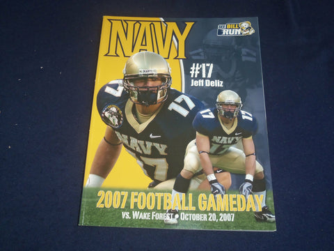 2007 OCTOBER 7 NAVY VS WAKE FOREST UNIVERSITY FOOTBALL PROGRAM - ST 4974W