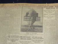 1922 FEBRUARY 22 NEW YORK TIMES - GIANT ARMY DIRIGIBLE WRECKED, 34 DEAD- NT 9022