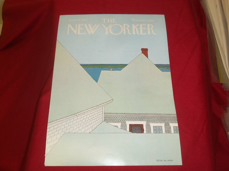 1975 JUNE 23 NEW YORKER MAGAZINE FRONT COVER ONLY - GREAT ART FOR FRAMING