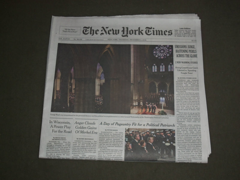 2018 DECEMBER 6 NEW YORK TIMES - GEORGE H. W. BUSH FUNERAL