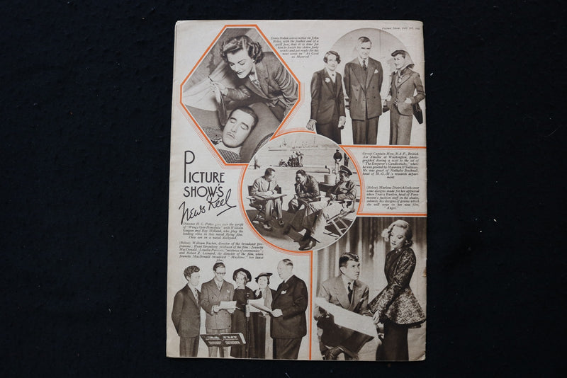 1937 JULY 3 PICTURE SHOW MAGAZINE - ROBERT TAYLOR COVER - E 26100