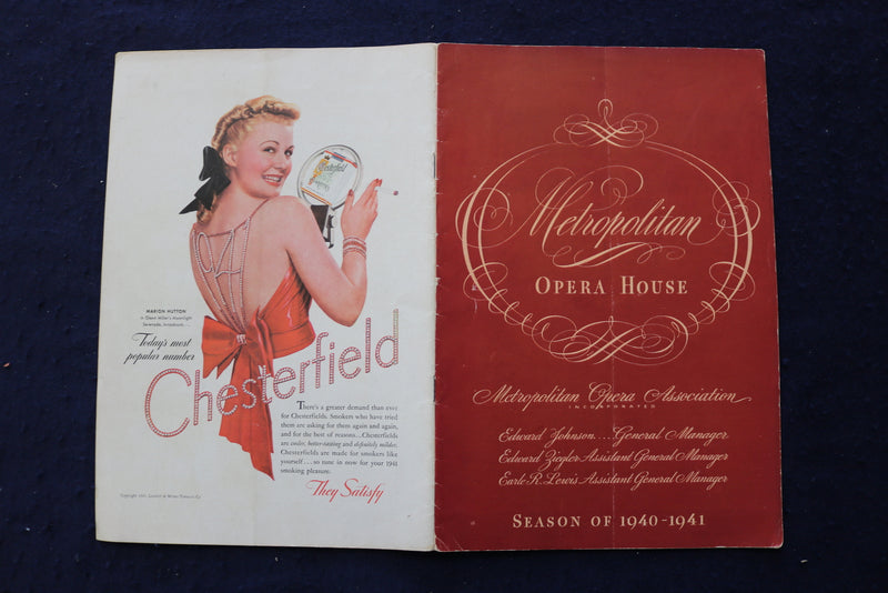 1939-1942 METROPOLITAN OPERA HOUSE PROGRAMS - LOT OF 5 - K 1700