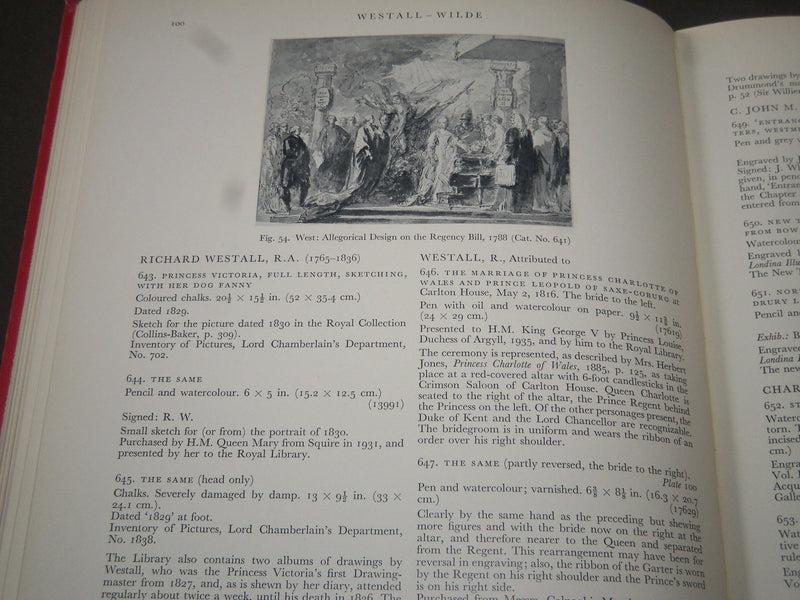1950 ENGLISH DRAWINGS AT WINDSOR CASTLE BY A. P. OPPE HARDCOVER BOOK - KD 3885
