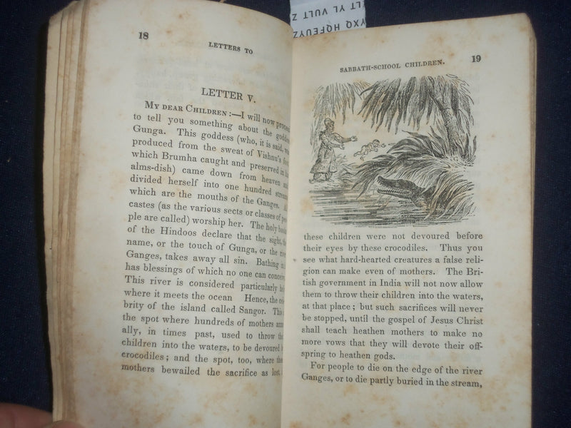 1843 LETTERS TO SABBATH-SCHOOL CHILDREN - REV. J SCUDDER, MD - J 6447