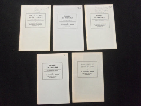 1954-1965 SR. SOLOMON B FREEHOF RODEF SHALOM SOFTCOVER BOOKS - LOT OF 5 - J 9840
