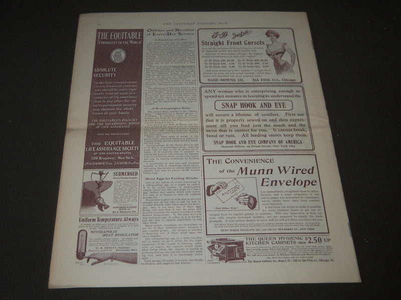 1901 OCTOBER 5 THE SATURDAY EVENING POST MAGAZINE - ILLUSTRATED COVER - SP 552