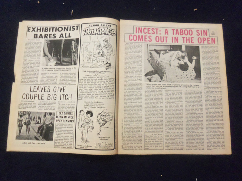 1971 JAN 17 RAMPAGE NEWSPAPER - LANDLADY TAUGHT ME HOW TERRIBLE SEX IS - NP 7292