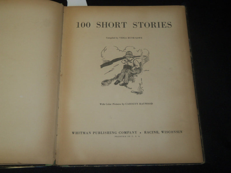 1937 100 SHORT STORIES HARDCOVER BOOK EDITED BY VIOLA RUTH LOWE - I 1816