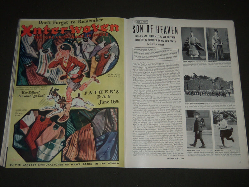 1940 JUNE 10 LIFE MAGAZINE - EMPEROR HIROHITO COVER - L 186